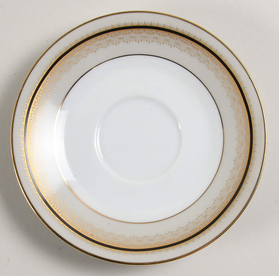 Karen (2671, Black & Gold) Saucer by Noritake-1