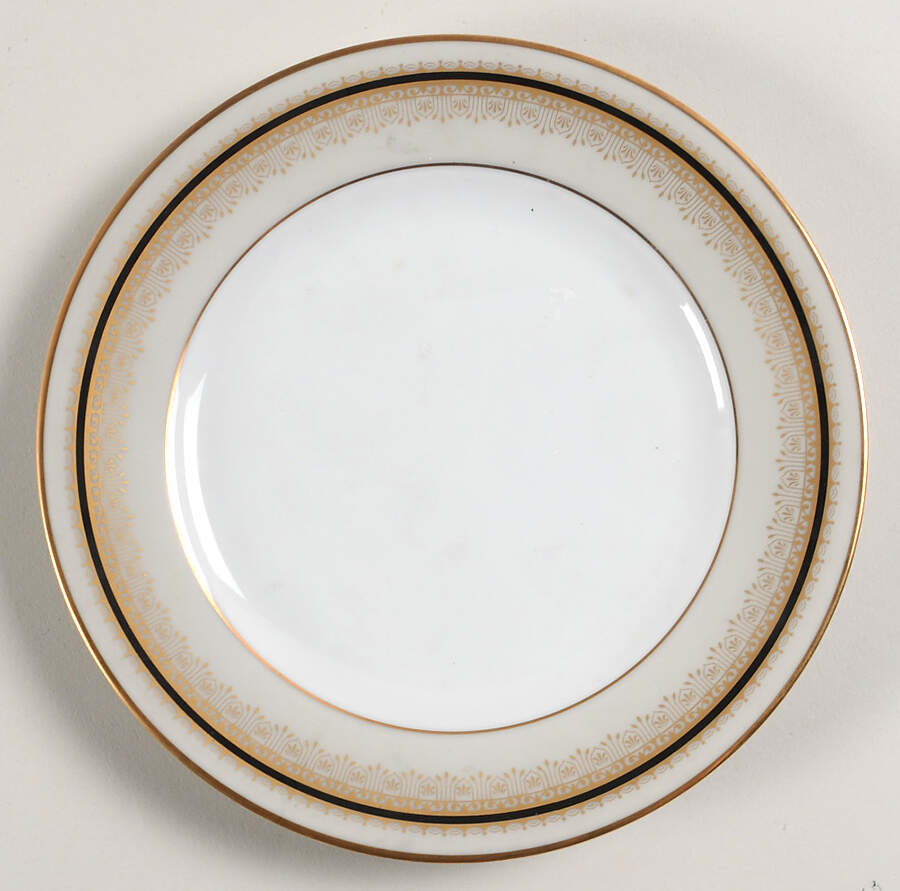Karen (2671, Black & Gold) Bread & Butter Plate by Noritake-1