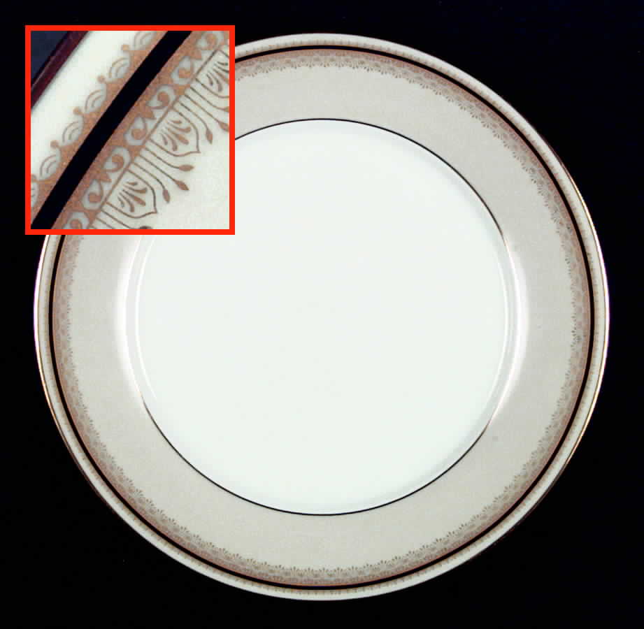 Karen (2671, Black & Gold) Dinner Plate by Noritake-1