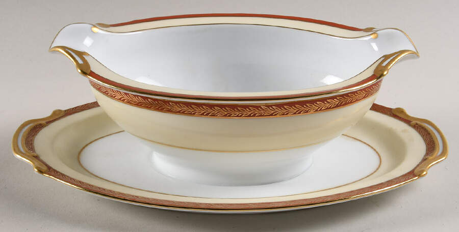 Kawana Gravy Boat with Attached Underplate by Noritake-1