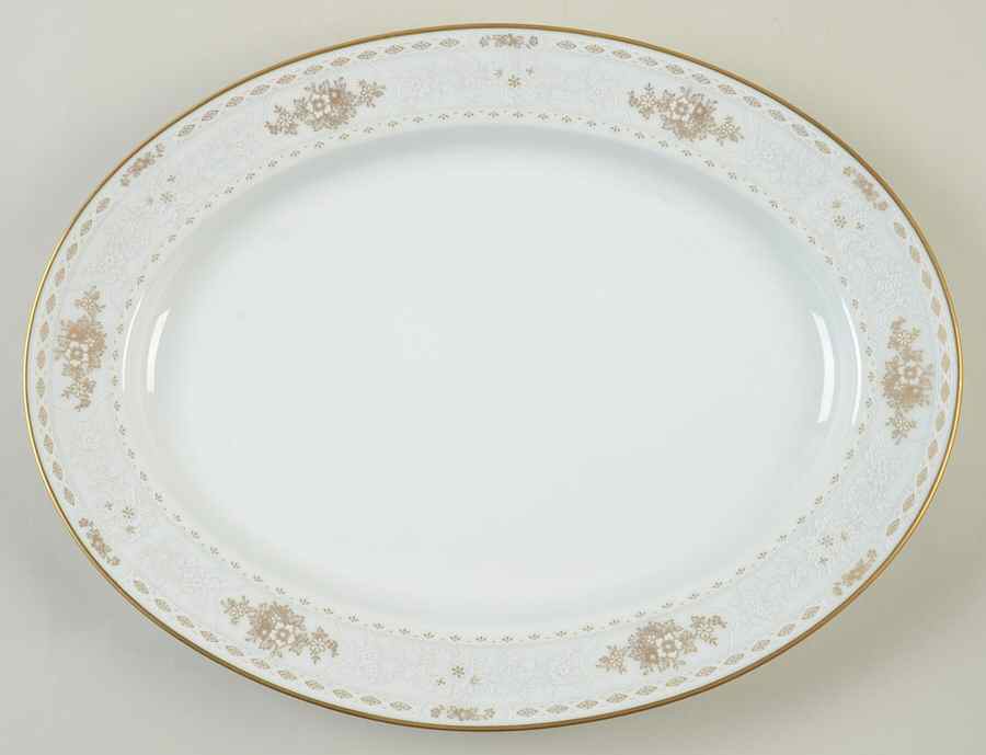 Keegan 13" Oval Serving Platter by Noritake-1