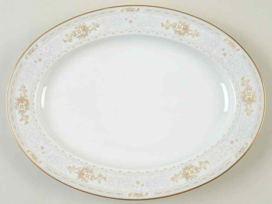 Keegan 11" Oval Serving Platter by Noritake-1