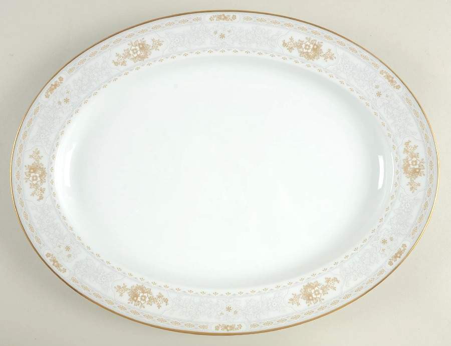 Keegan 16" Oval Serving Platter by Noritake-1