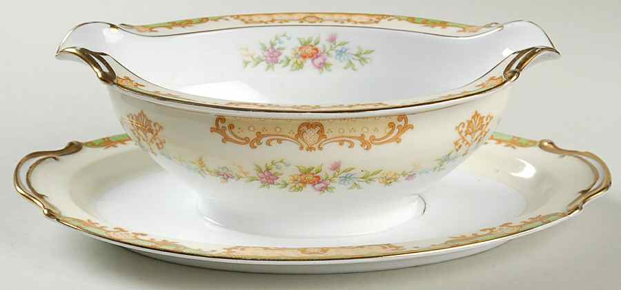 Kelford Gravy Boat with Attached Underplate by Noritake-1