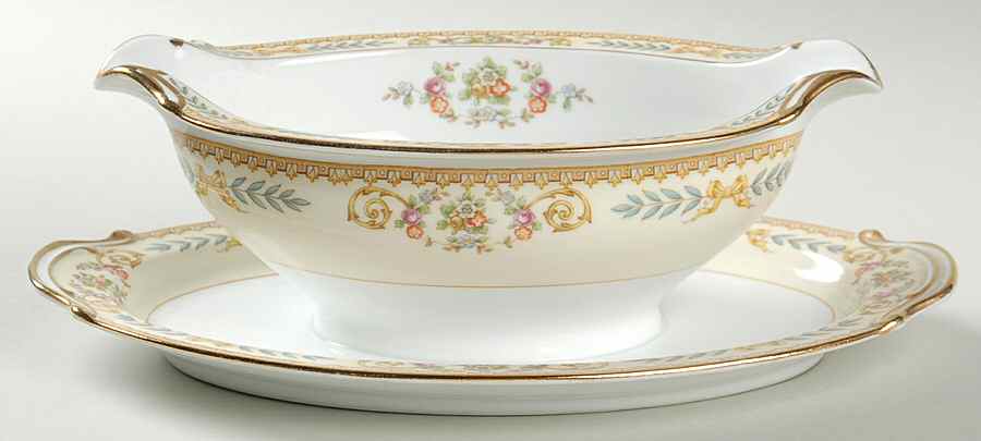 Kelvin Gravy Boat with Attached Underplate by Noritake-1