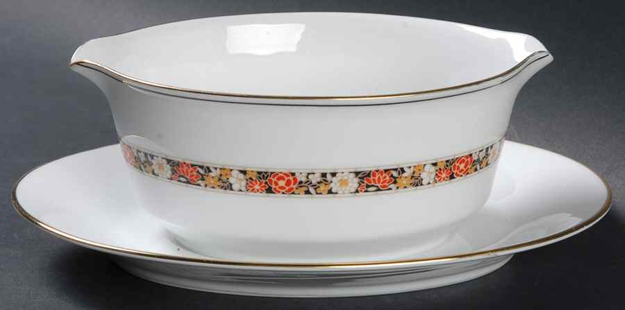Kenilworth Gravy Boat with Attached Underplate by Noritake-1