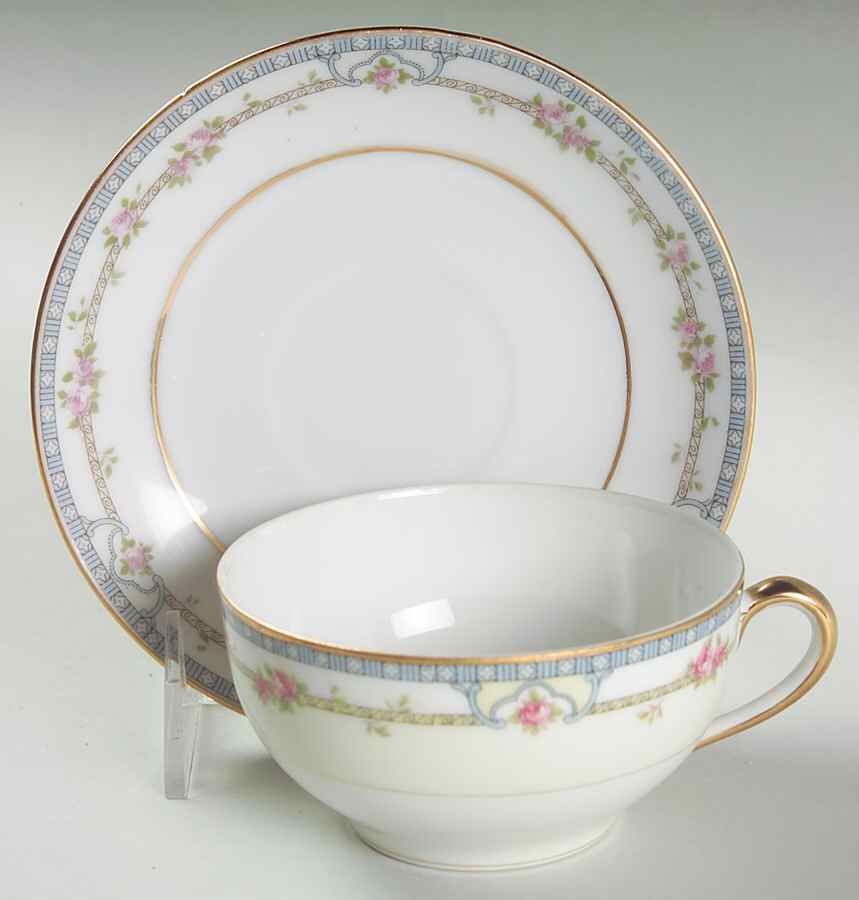 Kenmore (50 Years Old) Flat Cup & Saucer Set by Noritake-1