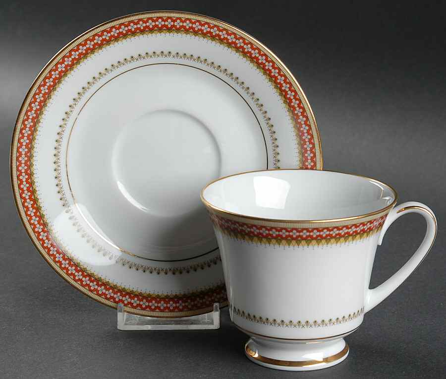 Kensington Footed Cup & Saucer Set by Noritake-1