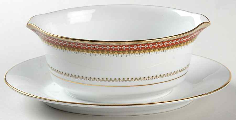 Kensington Gravy Boat with Attached Underplate by Noritake-1