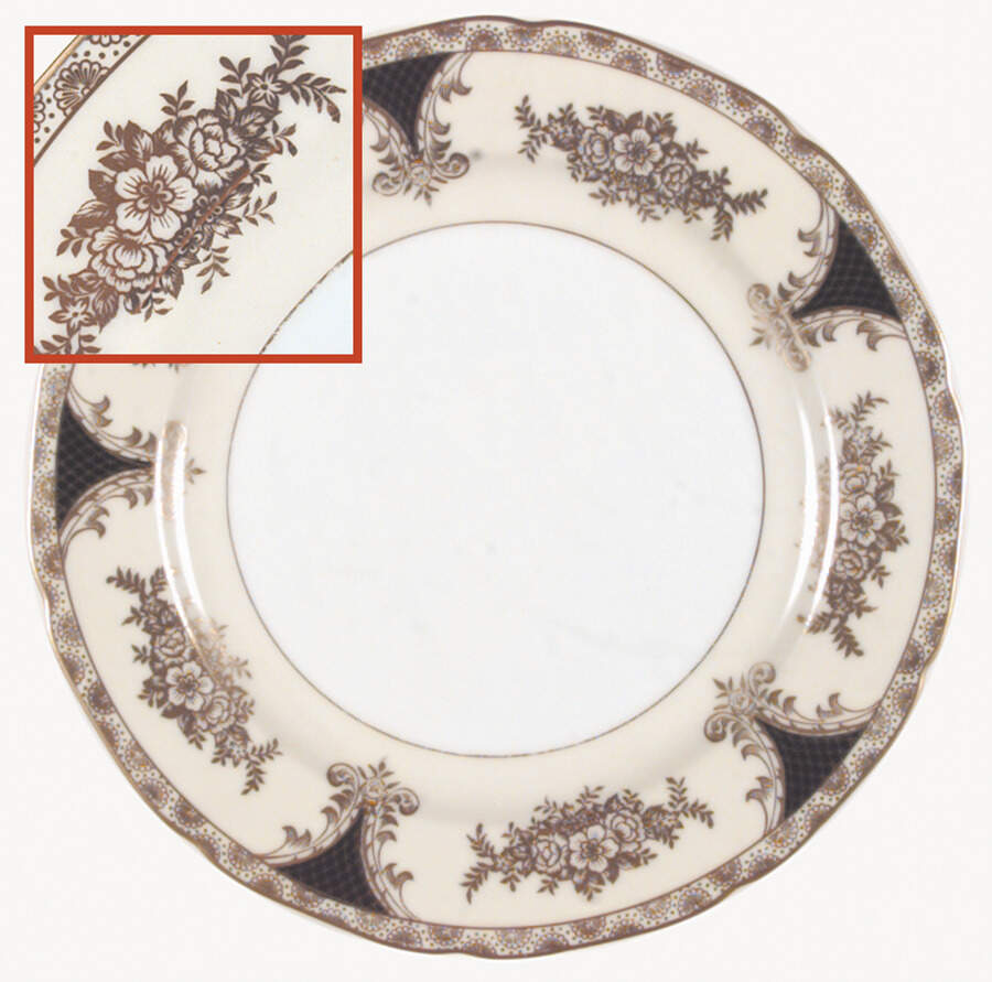 Kenwood (Black, Scalloped) Dinner Plate by Noritake-1