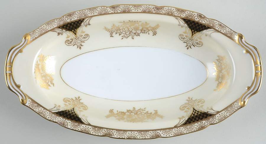 Kenwood (Black, Scalloped) Relish by Noritake-1