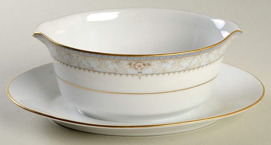 Kensington Palace Gravy Boat with Attached Underplate by Noritake-1
