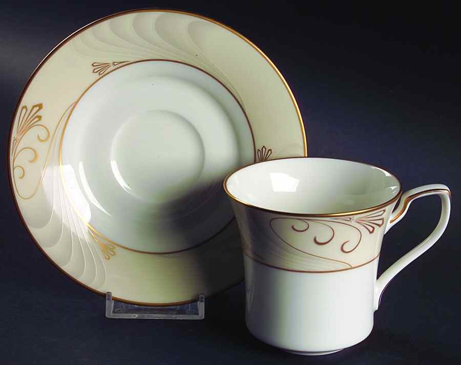 Khira Flat Cup & Saucer Set by Noritake-1
