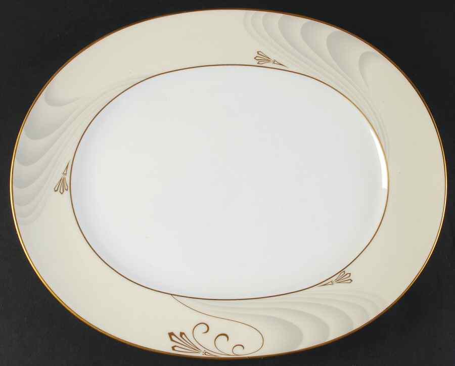 Khira 13" Oval Serving Platter by Noritake-1