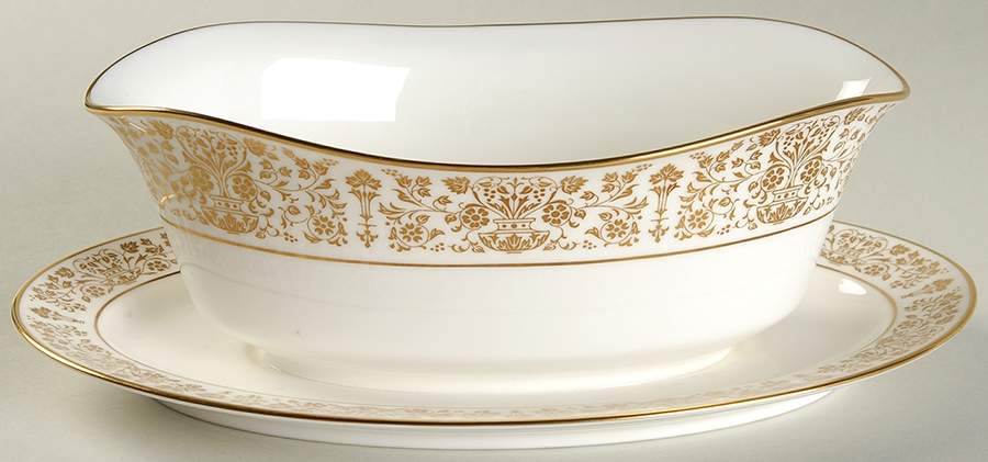 Kimberly Gravy Boat with Attached Underplate by Noritake-1