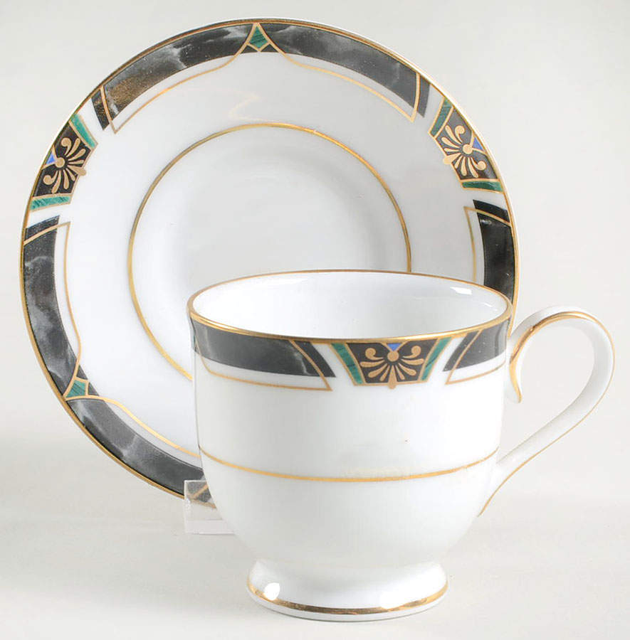 Kipling Footed Demitasse Cup & Saucer Set by Noritake-1