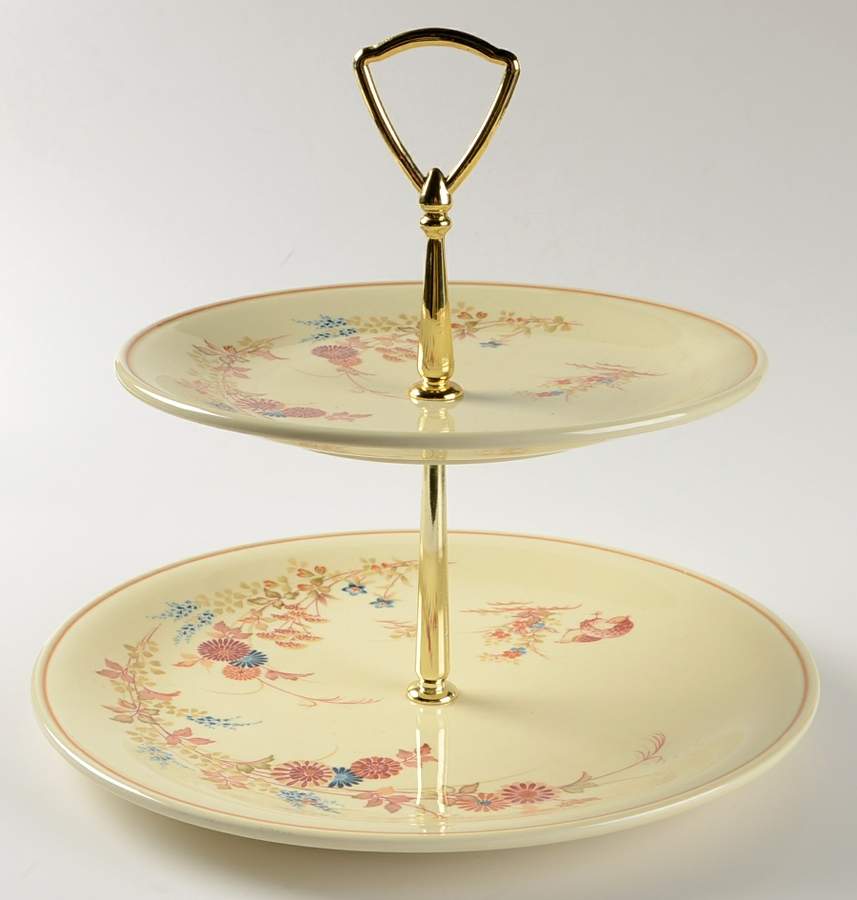 Kiseto 2 Tiered Serving Tray (Dinner & Salad Plate) by Noritake-1