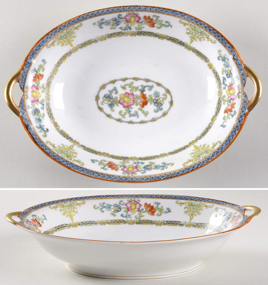 The Kiva (Pale Blue) 9" Oval Vegetable Bowl by Noritake-1