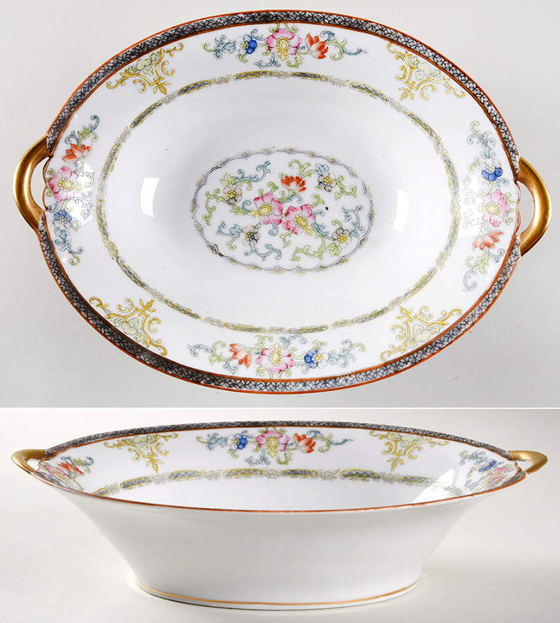 The Kiva (Pale Blue) 10" Oval Vegetable Bowl by Noritake-1