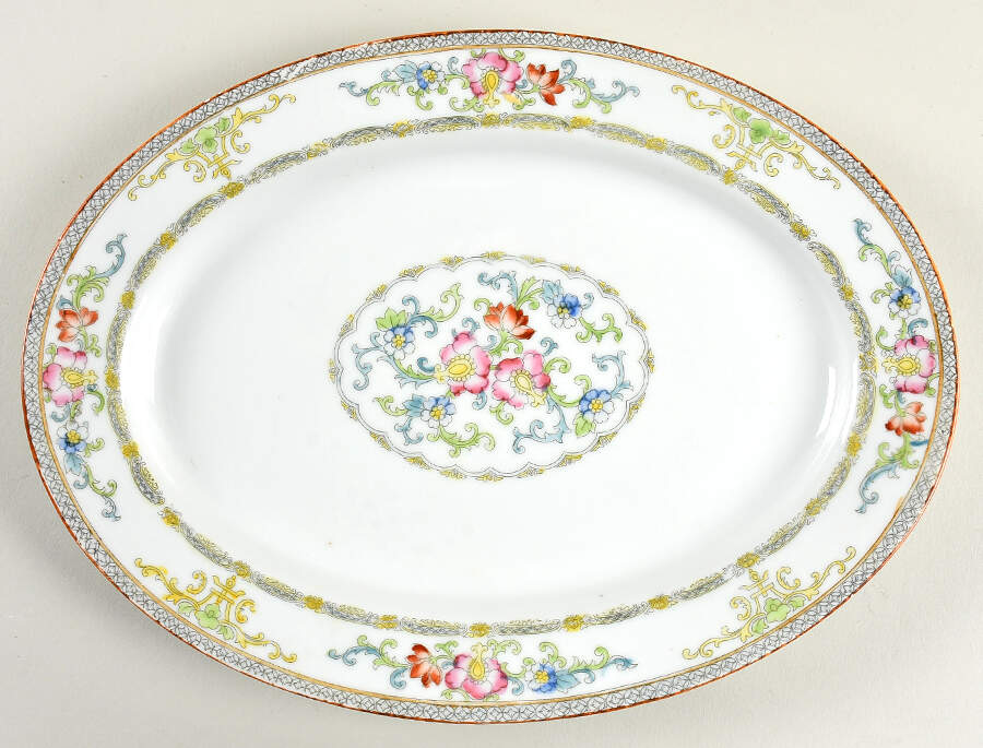 The Kiva (Pale Blue) 11" Oval Serving Platter by Noritake-1