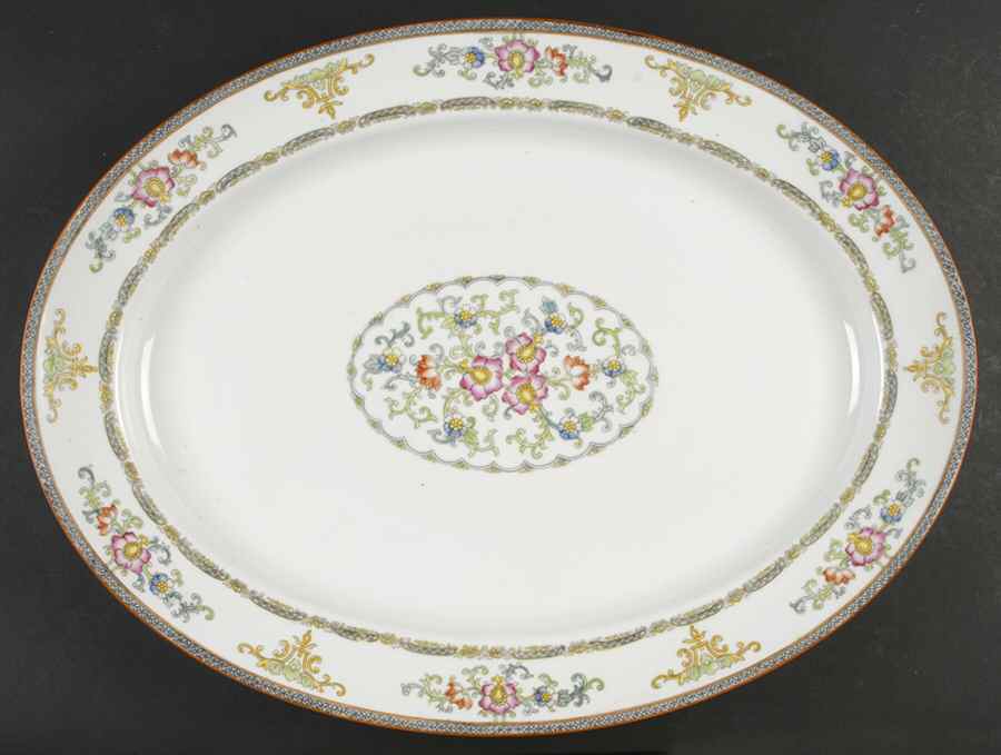 The Kiva (Pale Blue) 19" Oval Serving Platter by Noritake-1