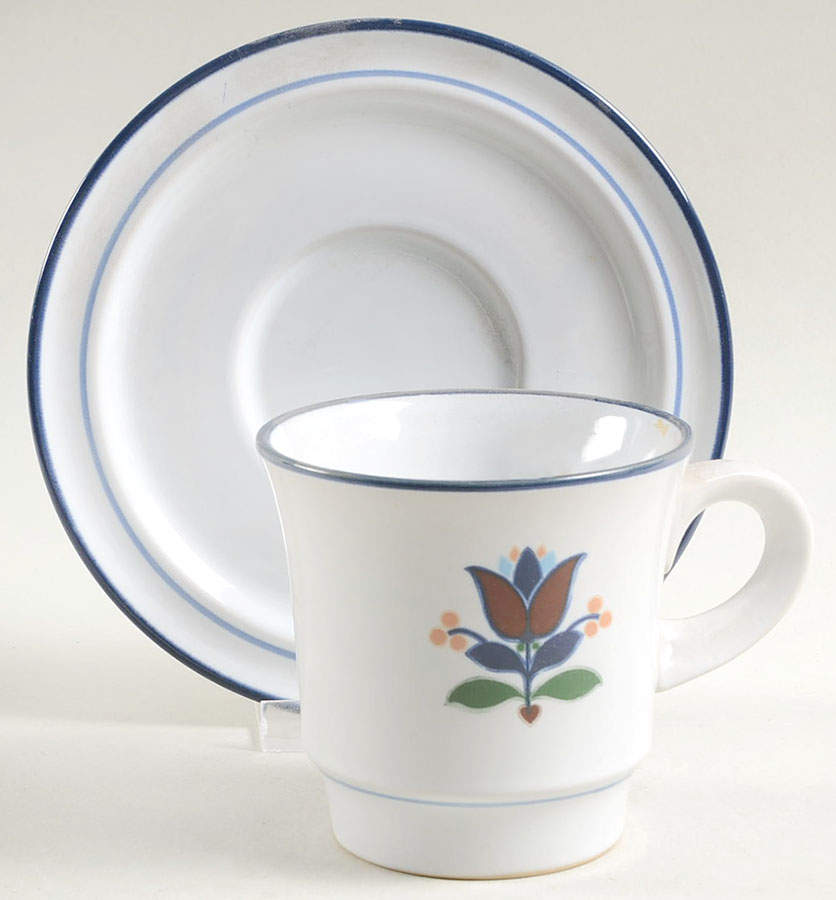 Knickerbocker Flat Cup & Saucer Set by Noritake-1