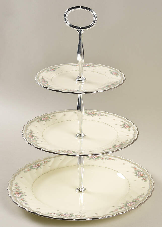 Knottinghill 13 7/8"-14 1/4" 3-Tiered Serving Tray(DP,SP,BB) HC by Noritake-1