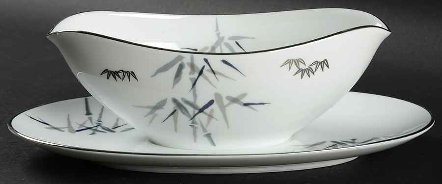 Korean Gravy Boat with Attached Underplate by Noritake-1