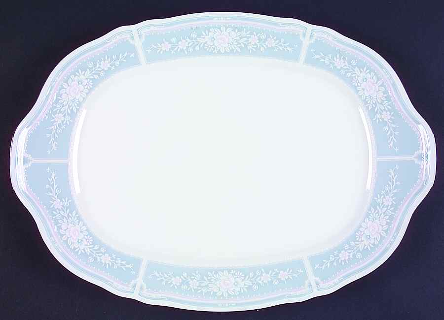 Lacewood 14" Oval Serving Platter by Noritake-1