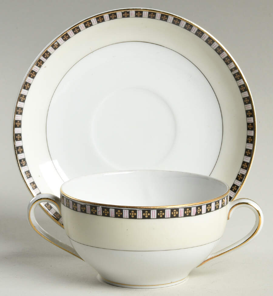 Lafayette Flat Bouillon Cup & Saucer by Noritake-1