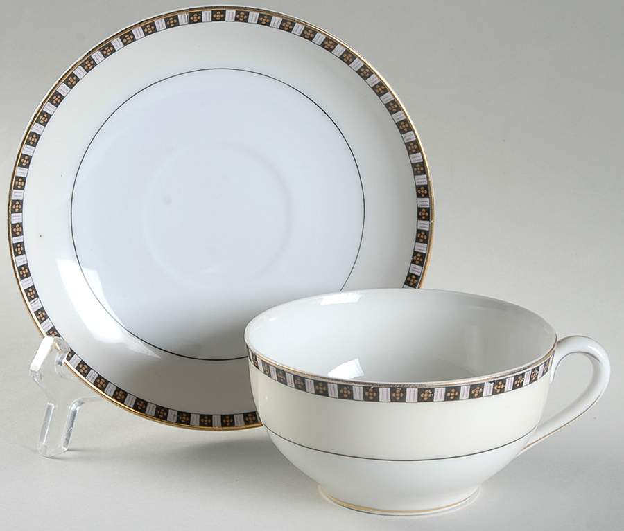 Lafayette Flat Cup & Saucer Set by Noritake-1