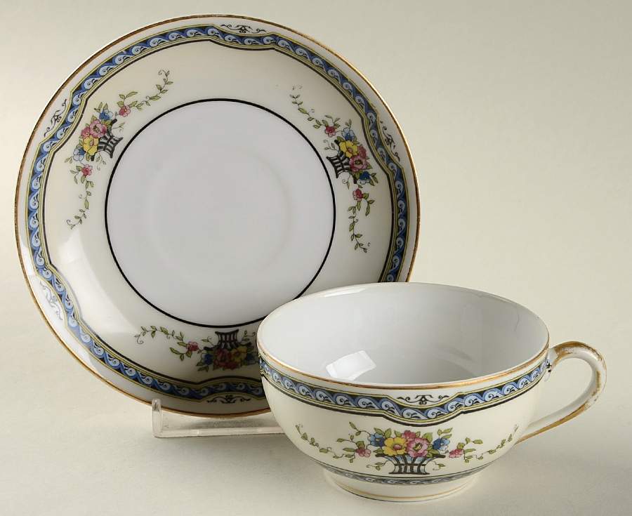 Lafleur Flat Cup & Saucer Set by Noritake-1