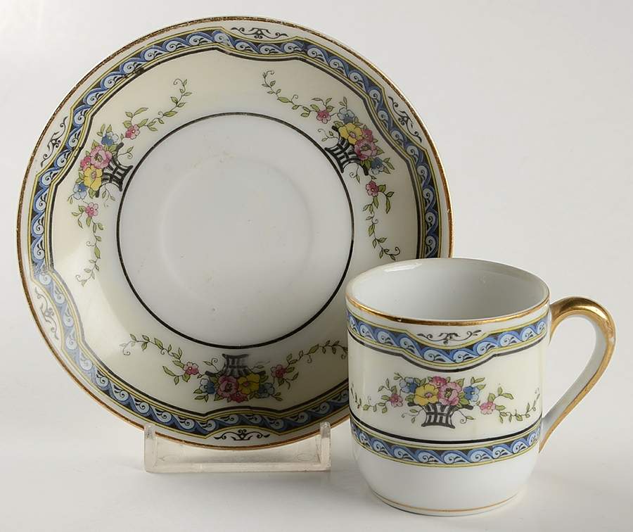 Lafleur Flat Demitasse Cup & Saucer Set by Noritake-1