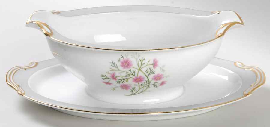 Laguna Gravy Boat with Attached Underplate by Noritake-1
