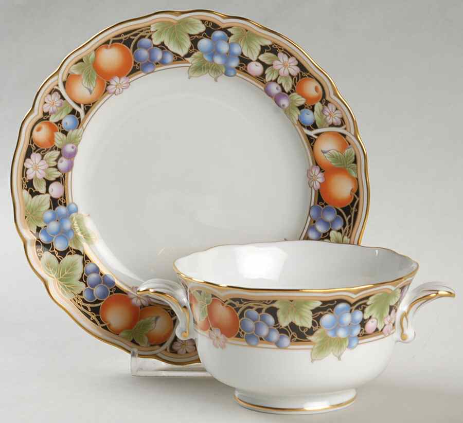 La Madeleine Cream Soup Bowl & Bread Plate/Saucer  Set by Noritake-1