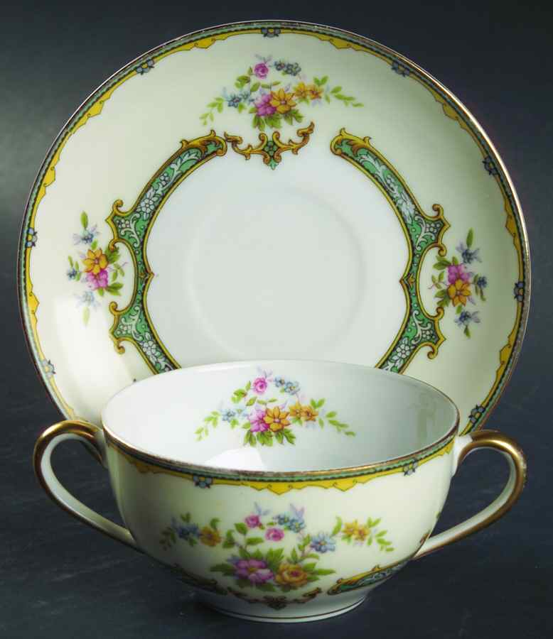 Lamara Flat Bouillon Cup & Saucer by Noritake-1