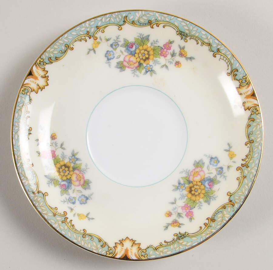 Lanare (Green Inner Ring) Saucer by Noritake-1