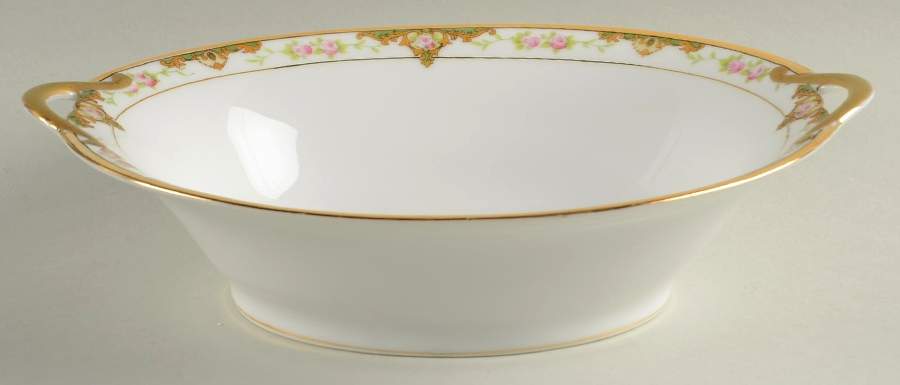 Lancashire (Gold, 1920's) 10" Oval Vegetable Bowl by Noritake-1