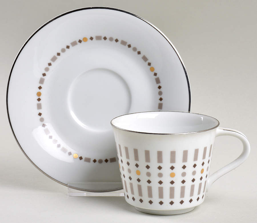Lancelot Footed Cup & Saucer Set by Noritake-1