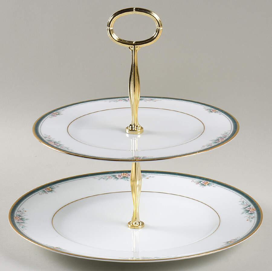 Landon 6 5/8"-10"  2 Tiered Serving Tray (Dp, Sp) HC by Noritake-1