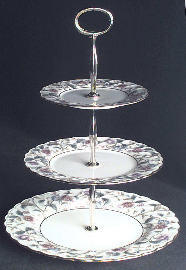 La Prada 13 7/8"-14 1/4" 3-Tiered Serving Tray(DP,SP,BB) HC by Noritake-1