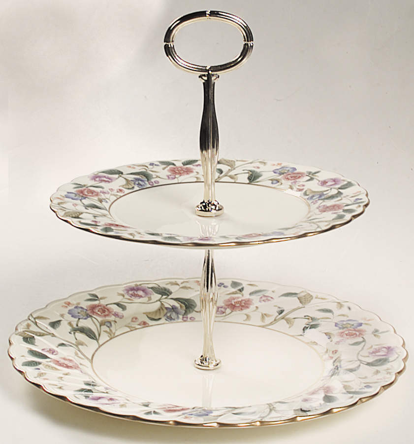 La Prada 6 5/8"-10"  2 Tiered Serving Tray (Dp, Sp) HC by Noritake-1
