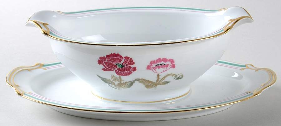 Laraine Gravy Boat with Attached Underplate by Noritake-1