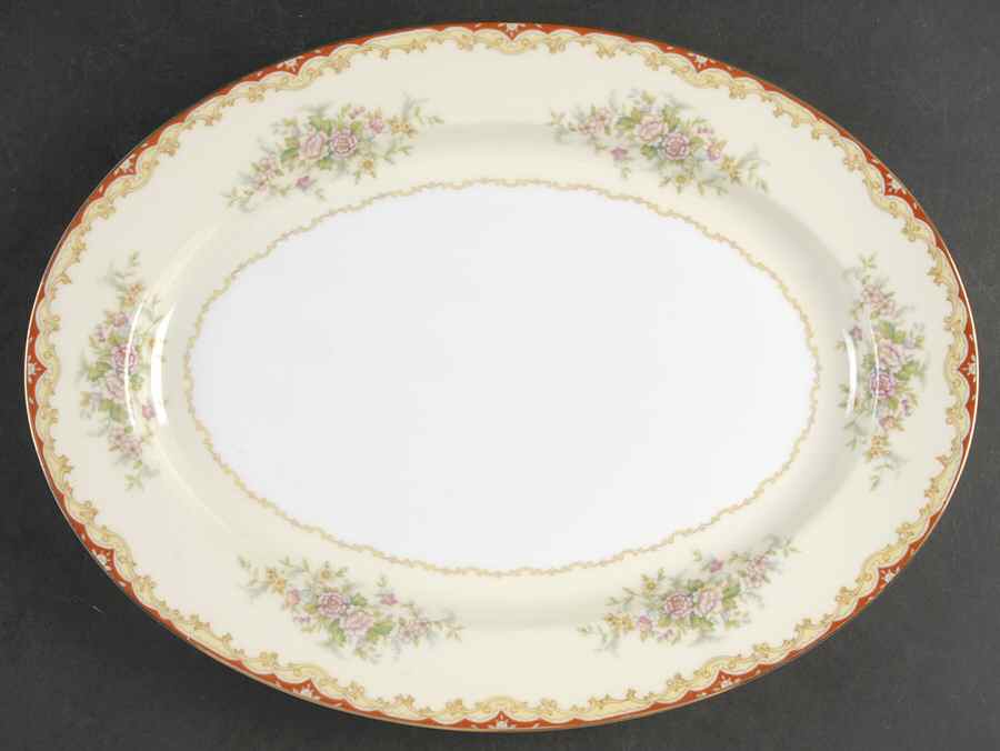 Lares 16" Oval Serving Platter by Noritake-1