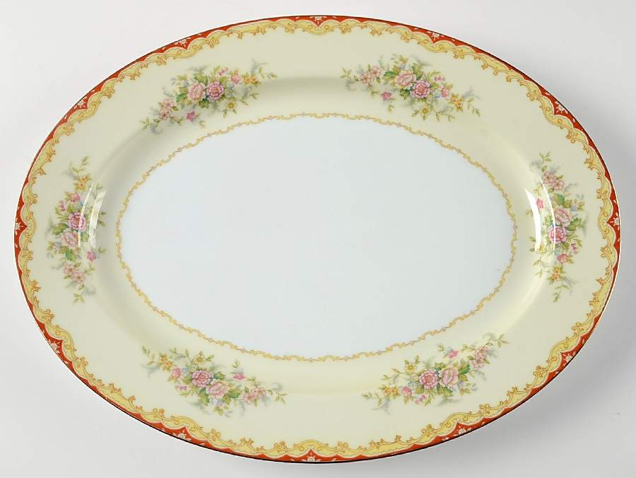 Lares 13" Oval Serving Platter by Noritake-1