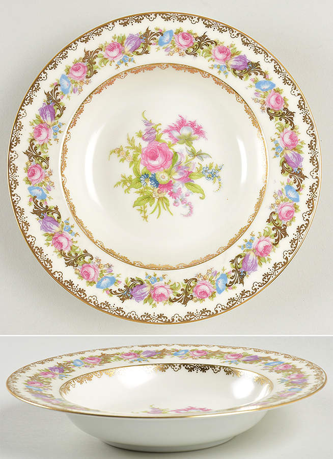 Lady Rose Rim Soup Bowl by Noritake-1