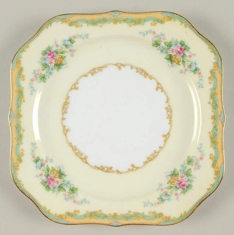 Larue (Gold Trim) Square Salad Plate by Noritake-1