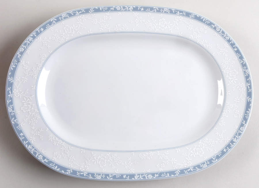 Lace Shadow 12" Oval Serving Platter by Noritake-1
