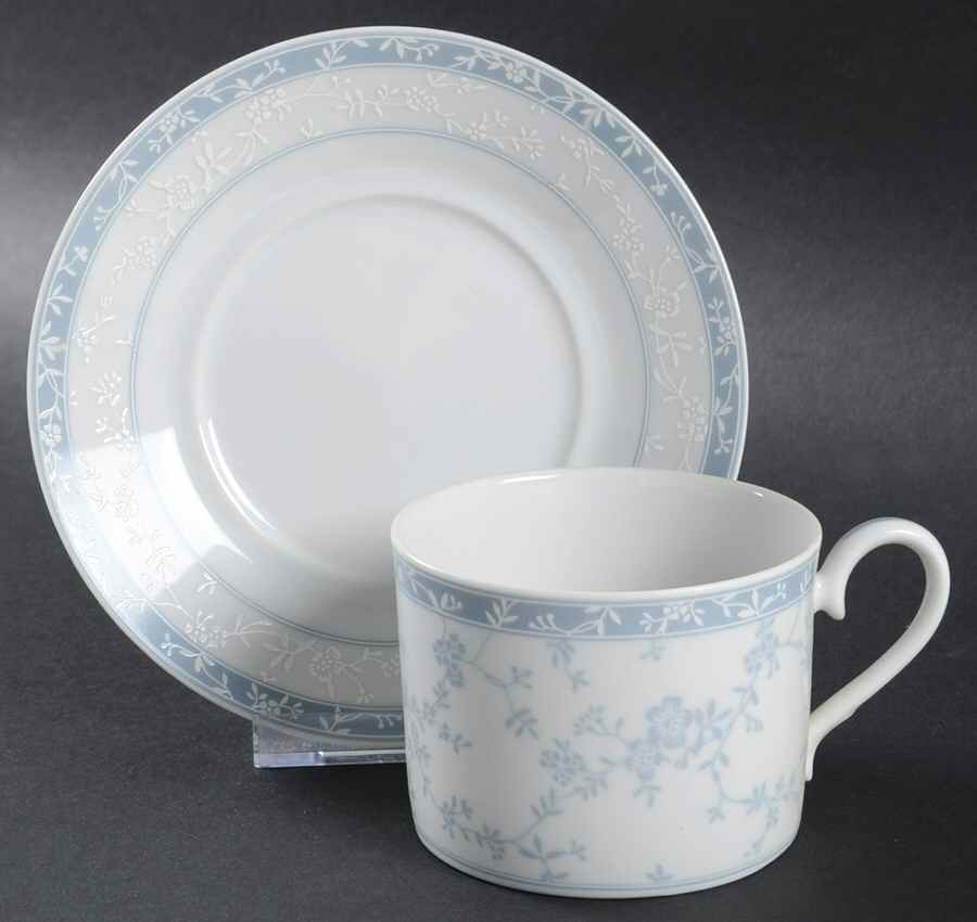 Lace Shadow Flat Cup & Saucer Set by Noritake-1