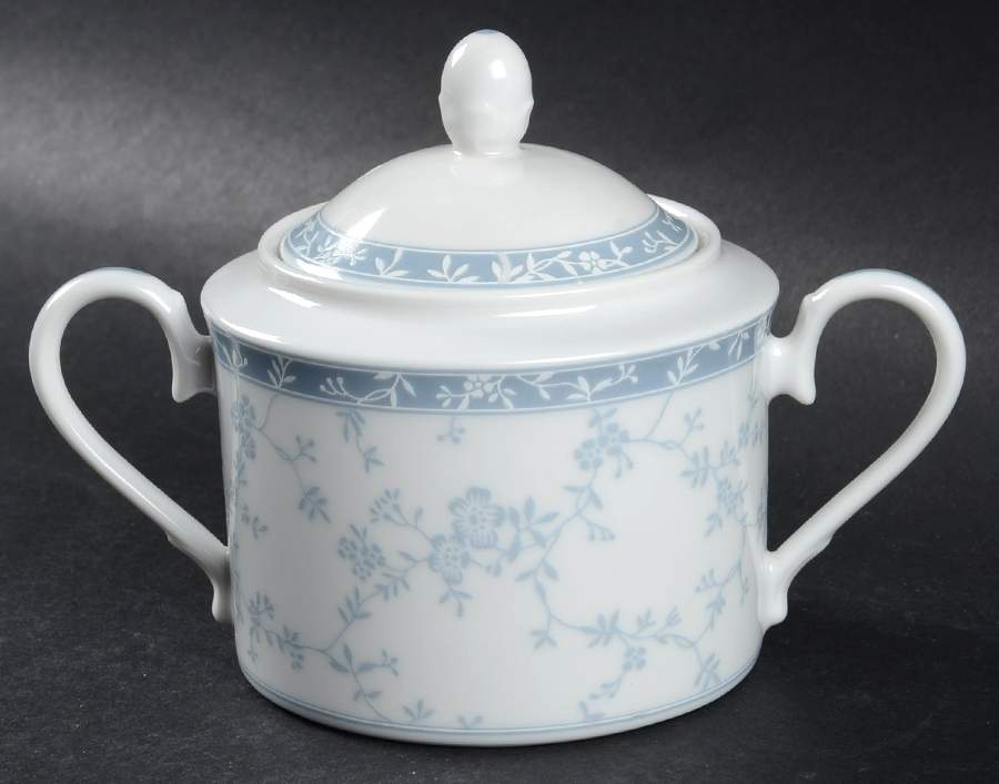 Lace Shadow Sugar Bowl & Lid by Noritake-1